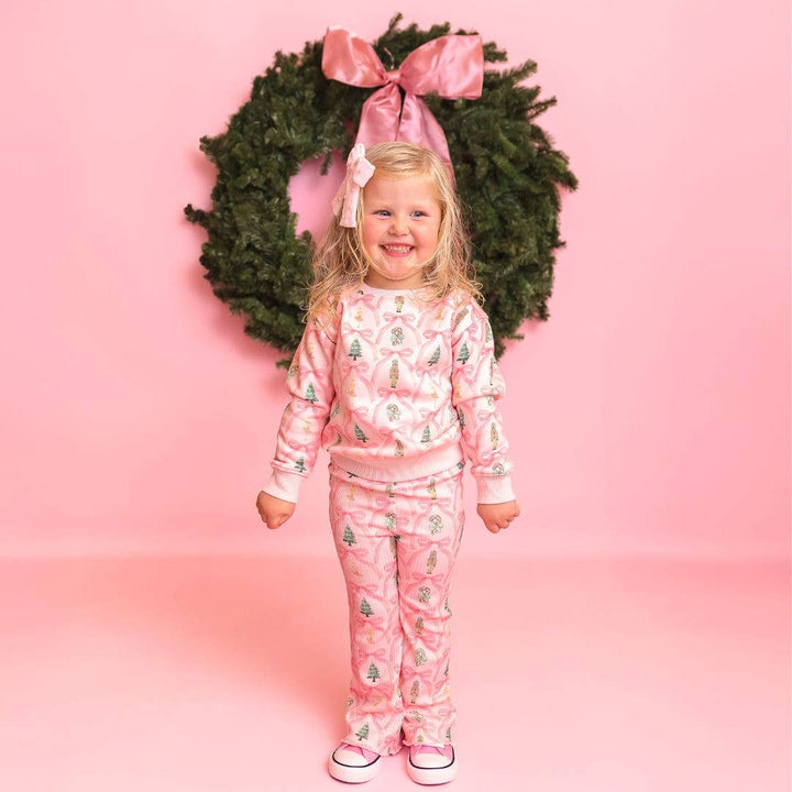 Nutcracker Trellis Christmas Flare Legging - Kids Clothing: 4T