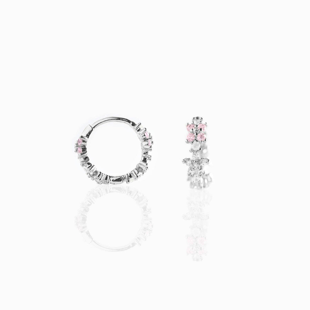 Pastel Star Huggie Hoops: Rose Gold