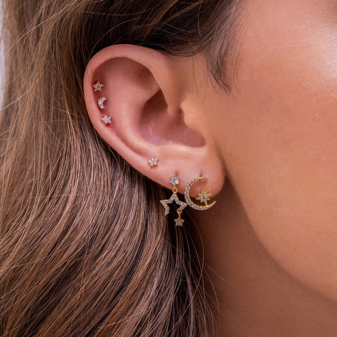 Teeny Tiny Galaxy Studs: Gold