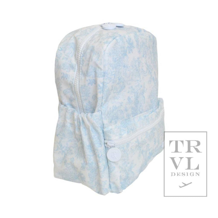 Mini Backer - Bunny Toile Blue Backpack
