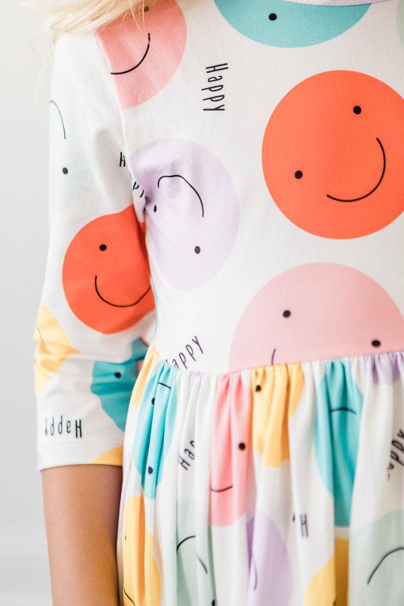 Be Happy 3/4 Pocket Twirl Dress