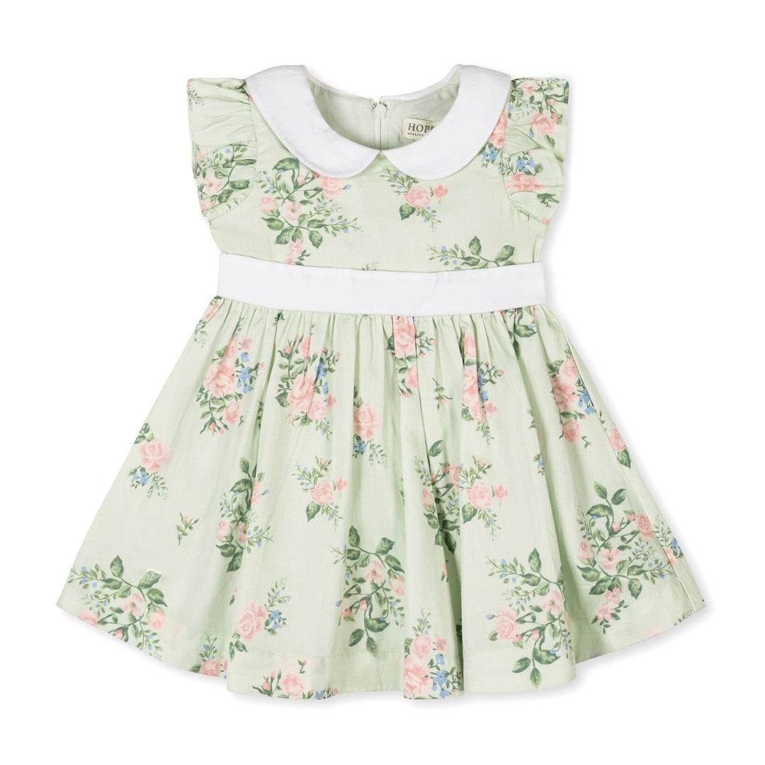 Organic Peter Pan Collar Party Dress: Chateau Floral