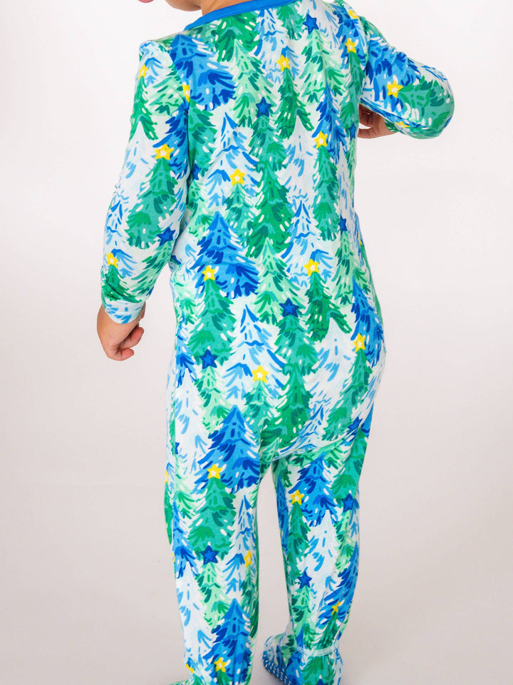 Baby Blue Jolly Grove Footed  Pajama