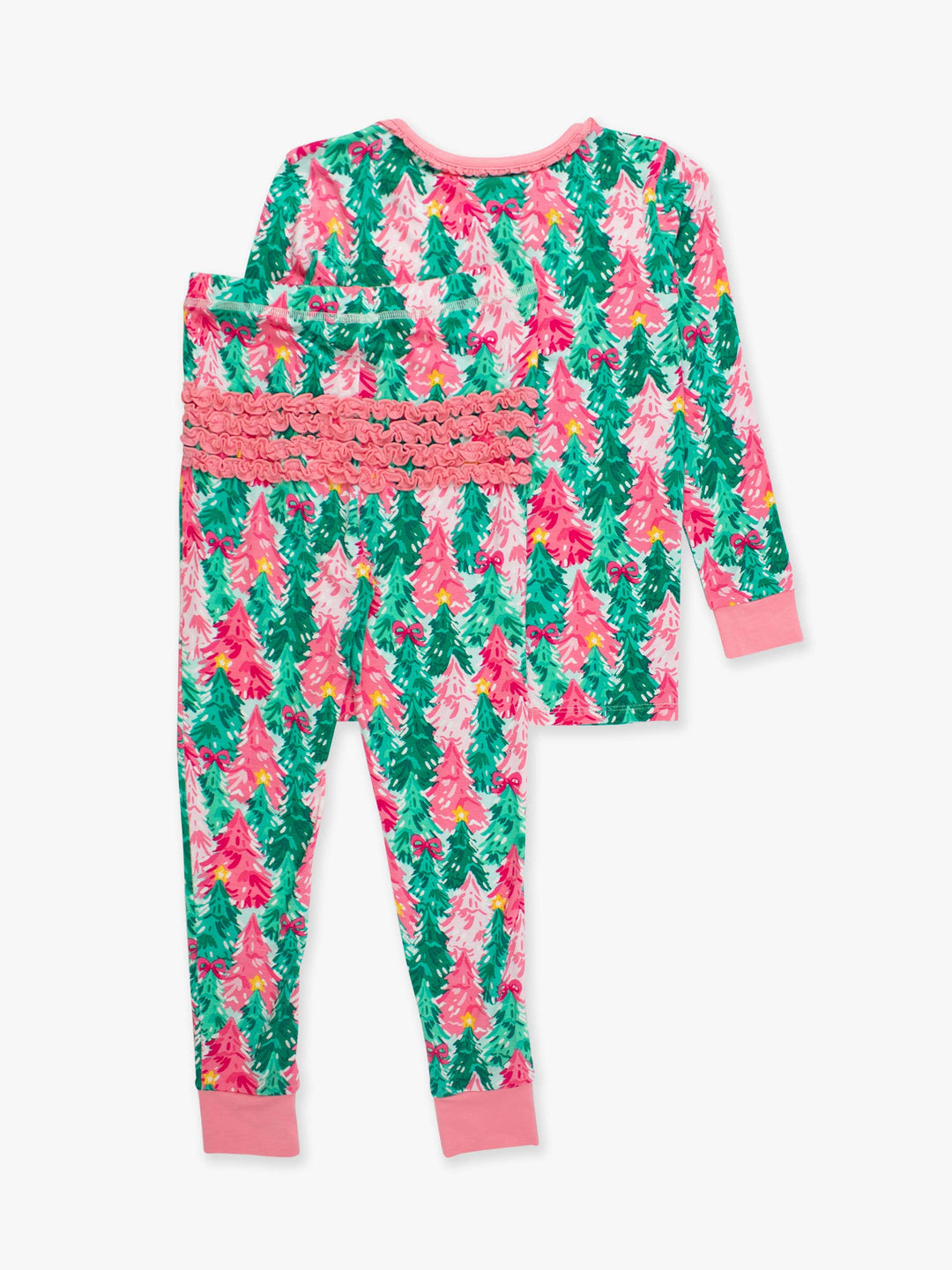 Pink Jolly Grove Ruffle Long Sleeve Pajama Set