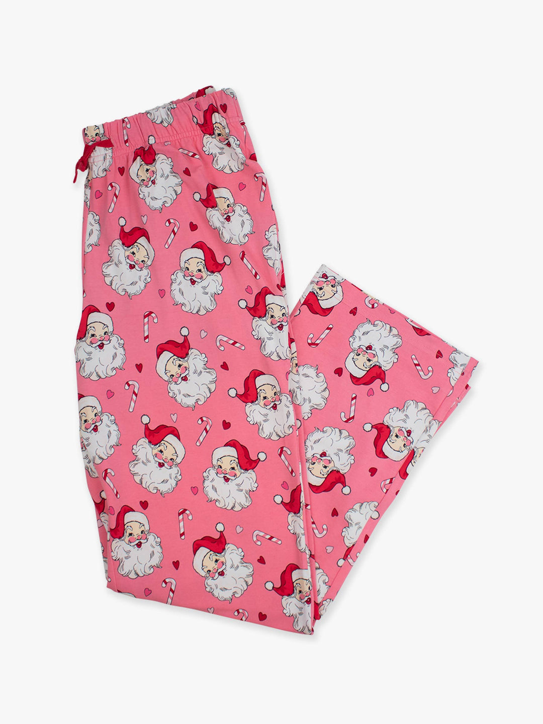 Adult Cotton Pink Santa Joy Pajama Pants