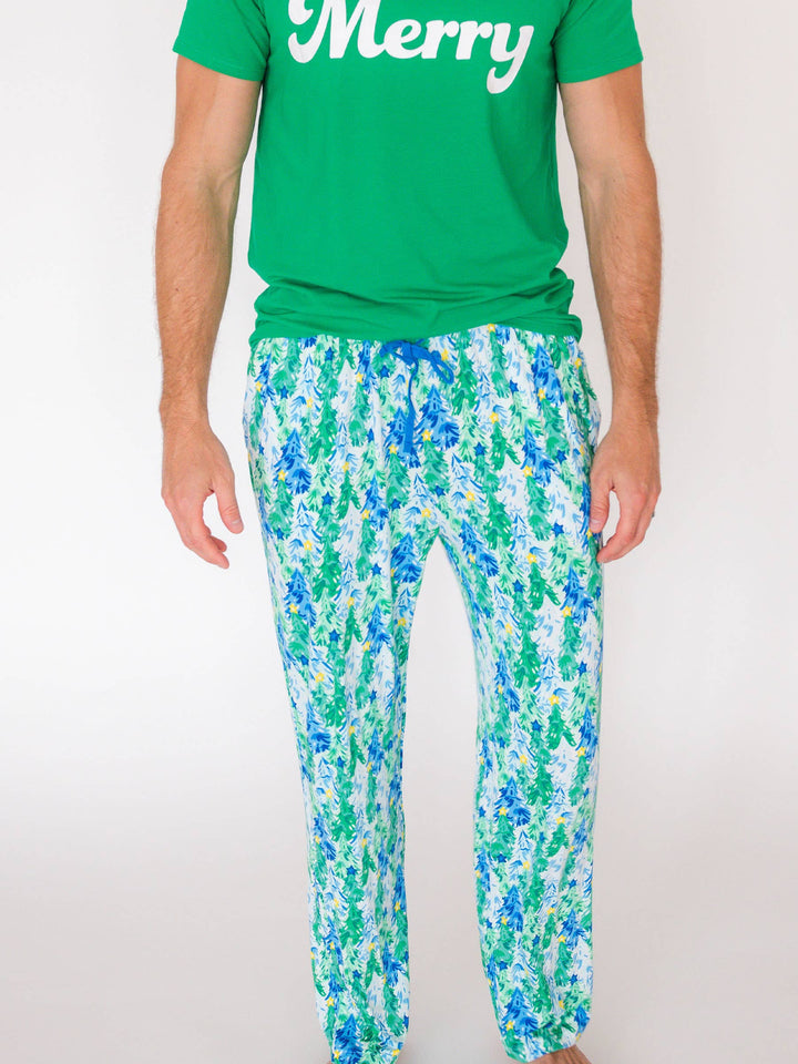 Adult Bamboo Viscose Blue Jolly Grove Pajama Pants