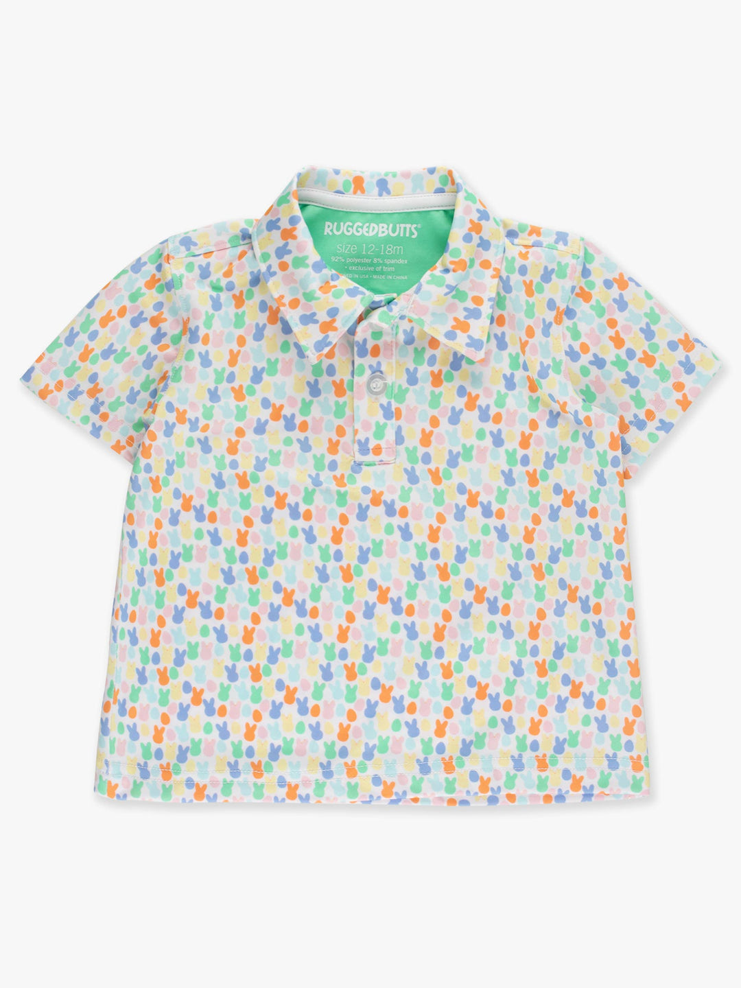 Boys Hoppy Eggs Knit Short Sleeve Performance Polo