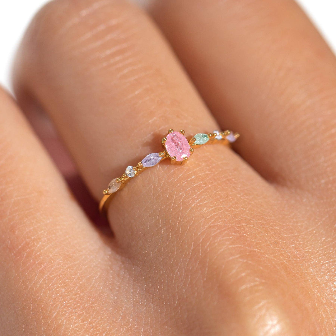 Pastel Sherbert Ring: Gold / 6