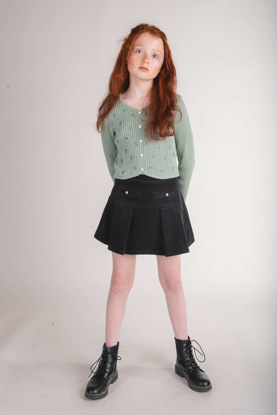 Baby Doll Sweater Top: Bow Print