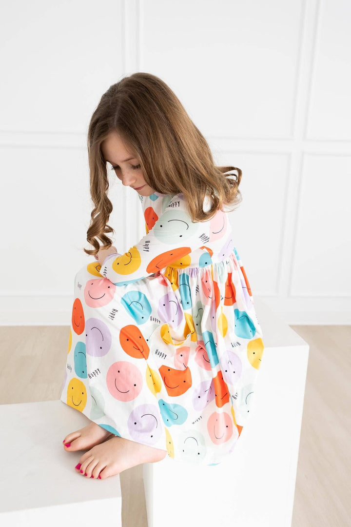 Be Happy 3/4 Pocket Twirl Dress