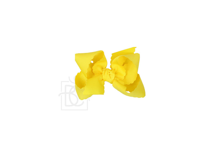 SCALLOPED EDGE BOW: Bright Yellow