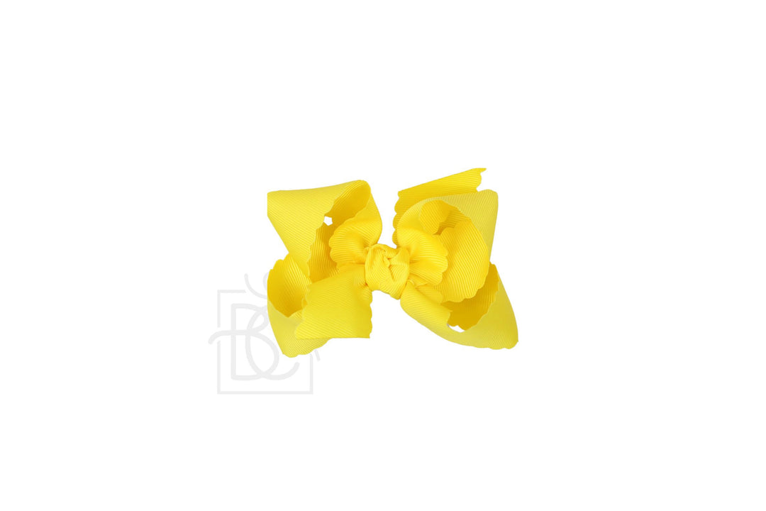 SCALLOPED EDGE BOW: Bright Yellow