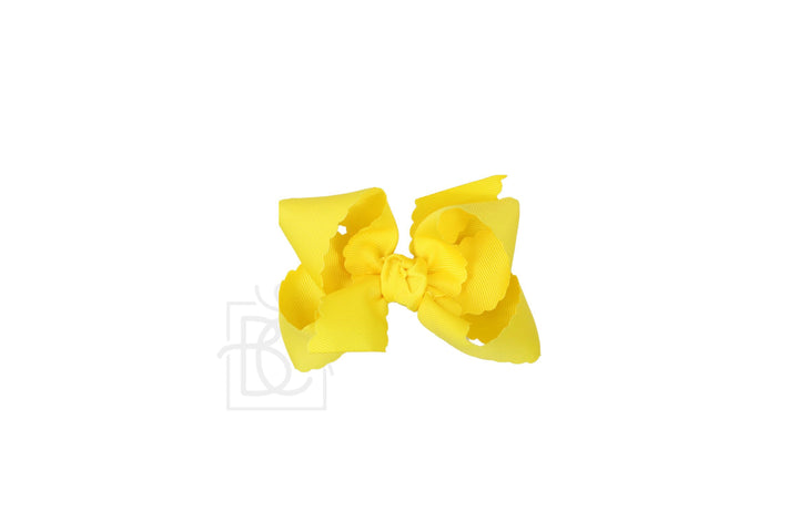 SCALLOPED EDGE BOW: Bright Yellow