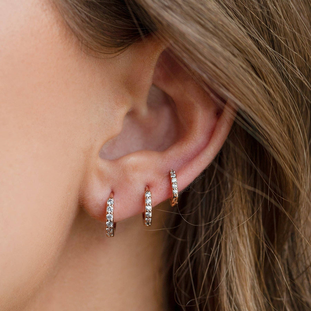 Walk of Fame Hoop Set: Rose Gold