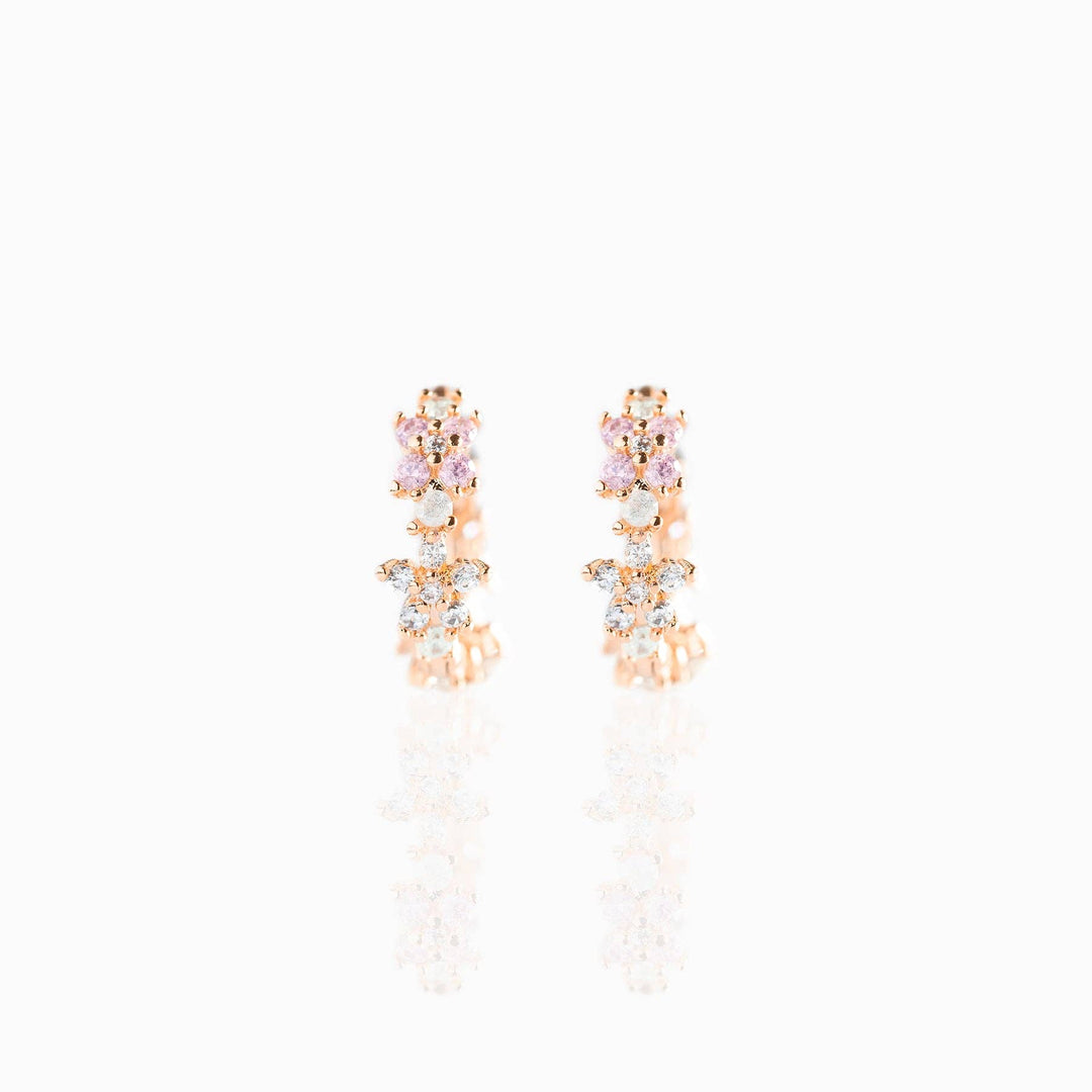 Pastel Star Huggie Hoops: Gold