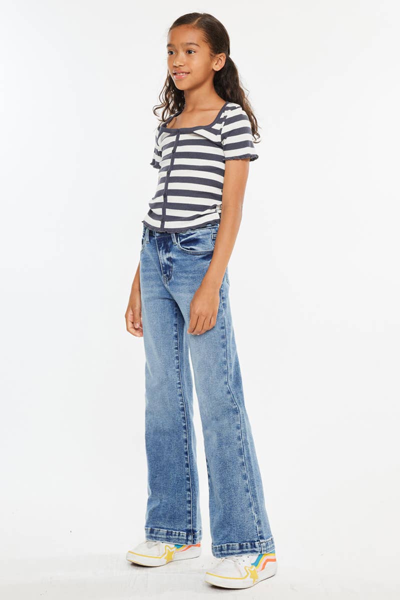 HAILEY HIGH RISE WIDE LEG FLARE JEANS