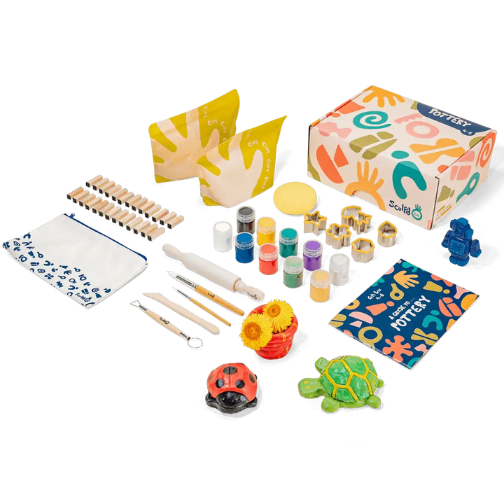 Sculpd Kids Home Pottery Craft Kit: 7-9