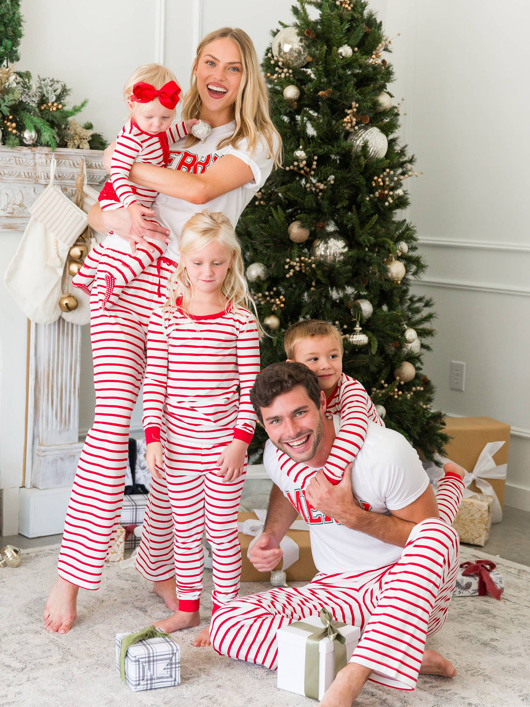 Cotton Modal Red & White Stripe Boy Pajama Set