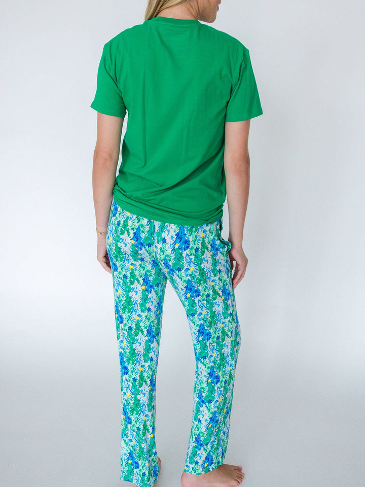 Adult Bamboo Viscose Blue Jolly Grove Pajama Pants