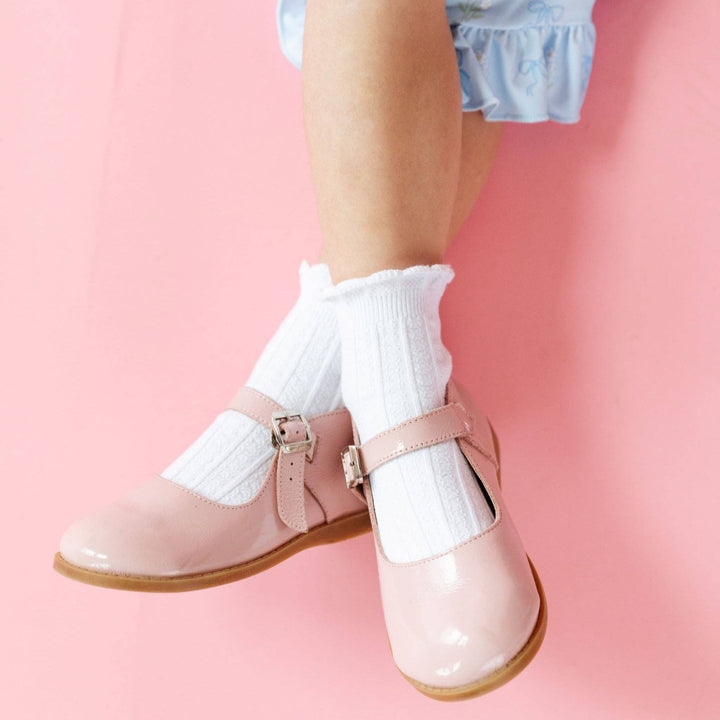 White Frill Midi Socks