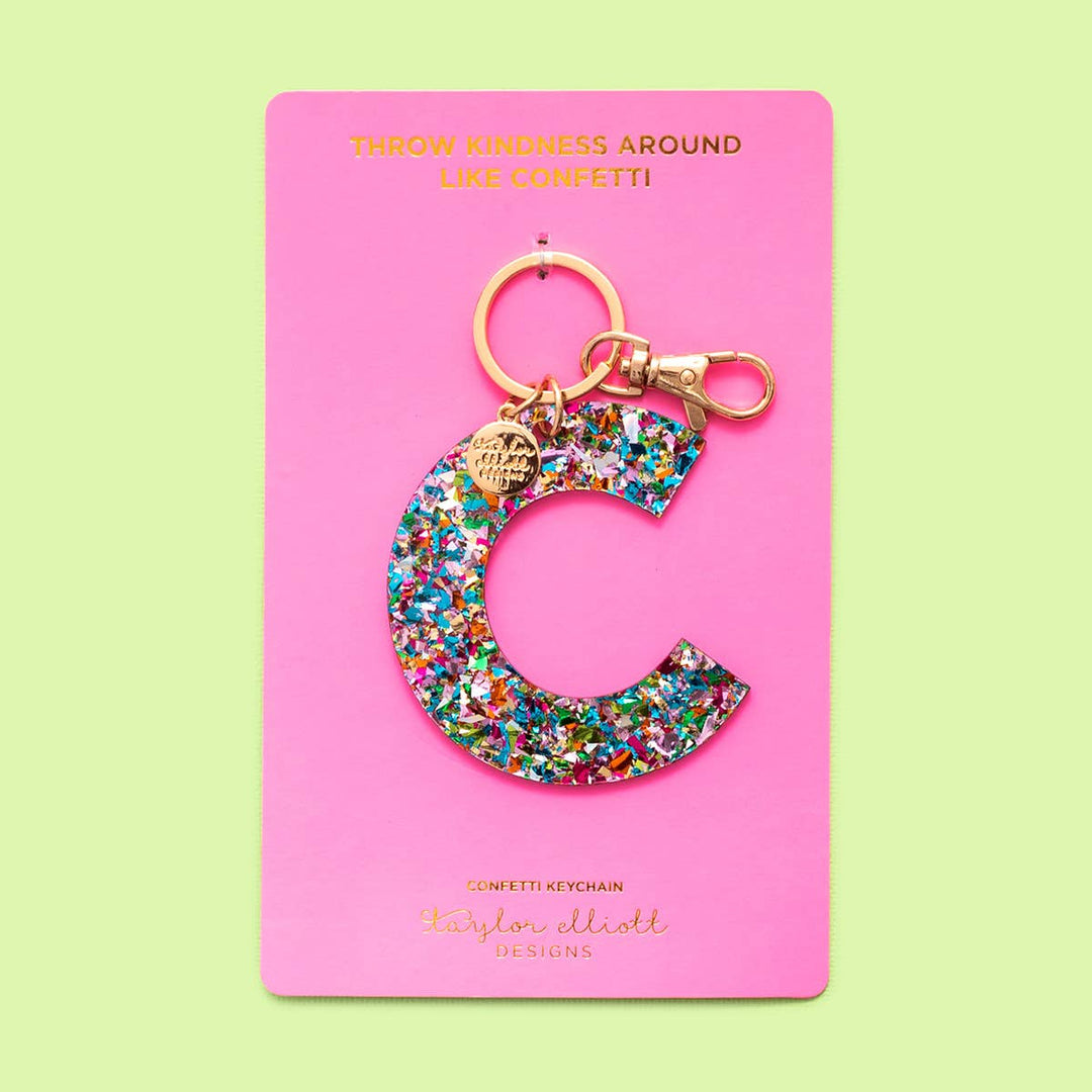 Keychain - Confetti Letters - Single: E