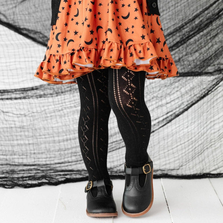 Fancy Knit Tights ~ Black:
