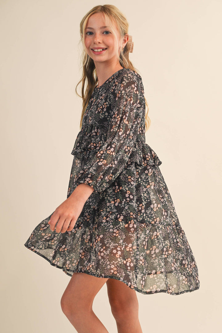 Floral HI LOW MIDI DRESS