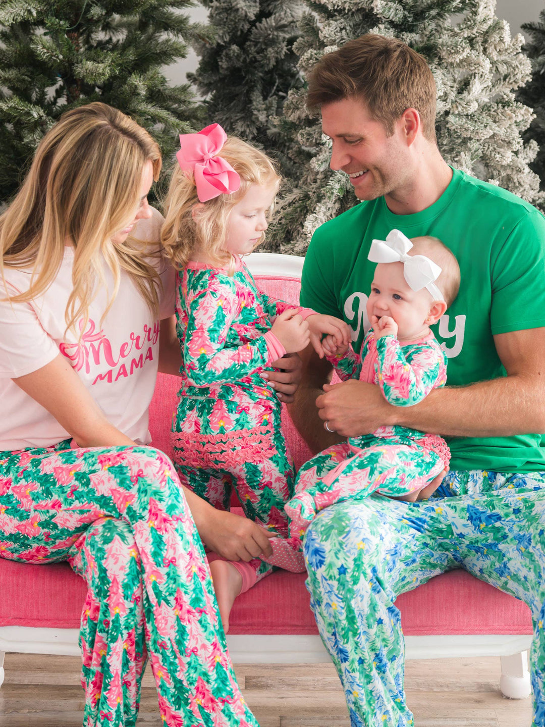 Pink Jolly Grove Ruffle Long Sleeve Pajama Set