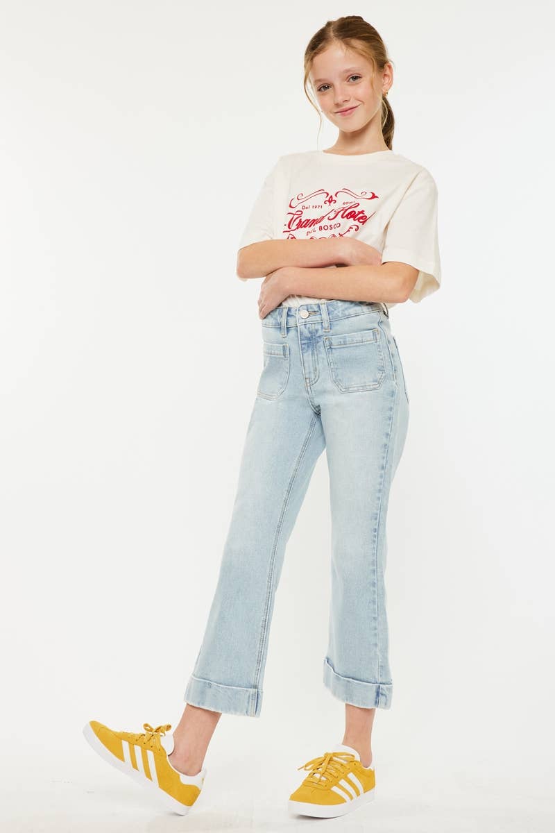 Scottie High Rise Relaxed Cropped Flare Jeans