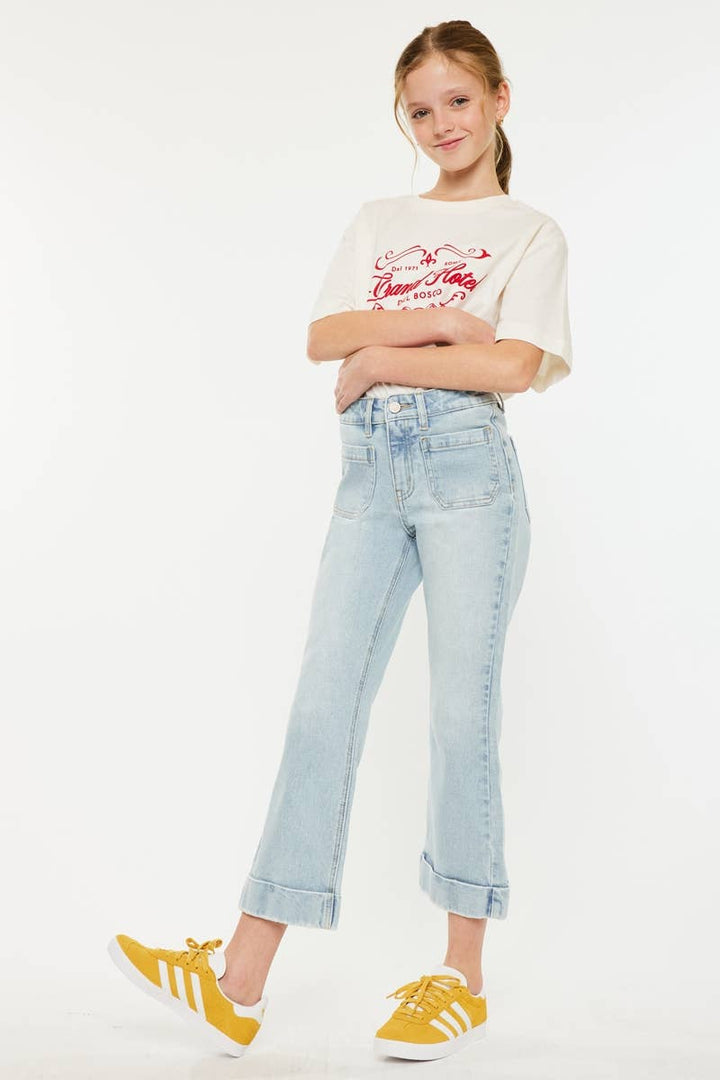 Scottie High Rise Relaxed Cropped Flare Jeans