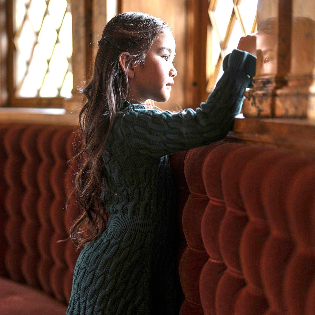 Organic Ruffle Edge Sweater Dress