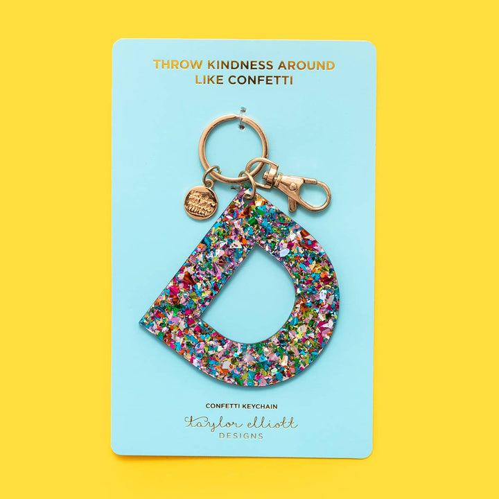 Keychain - Confetti Letters - Single: H