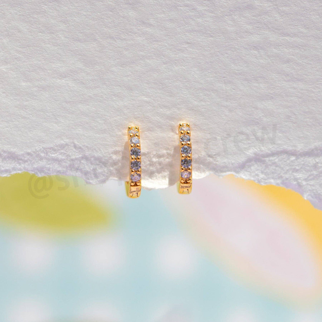 Baby Sparkle Hoops: Rose Gold