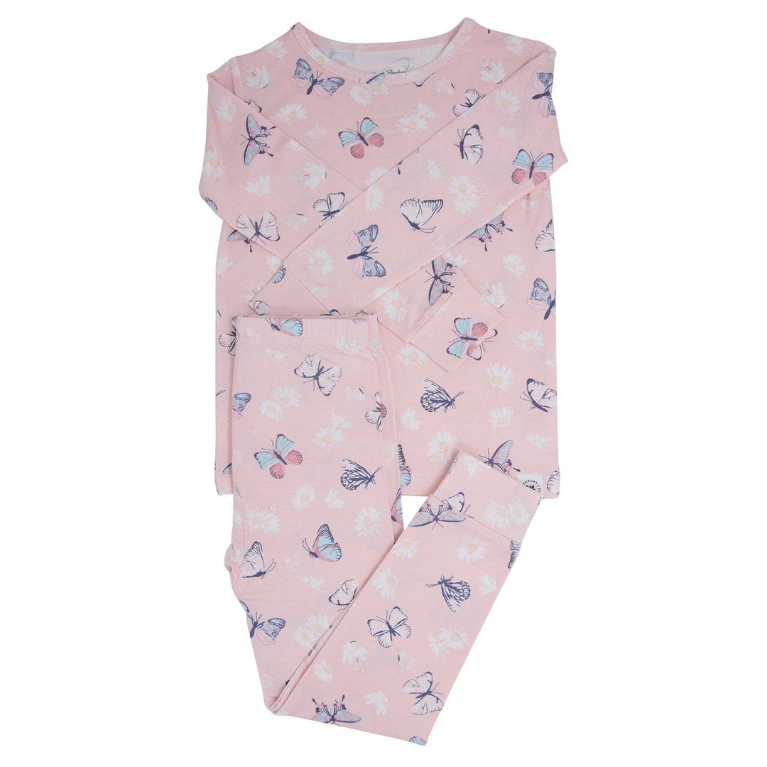 Big Kid Pajama - Butterfly Daisy Pink