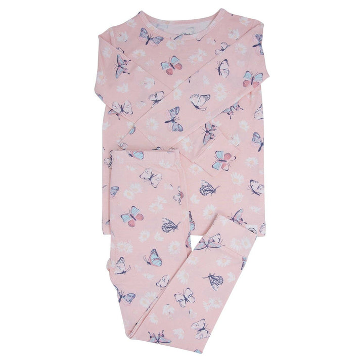 Big Kid Pajama - Butterfly Daisy Pink