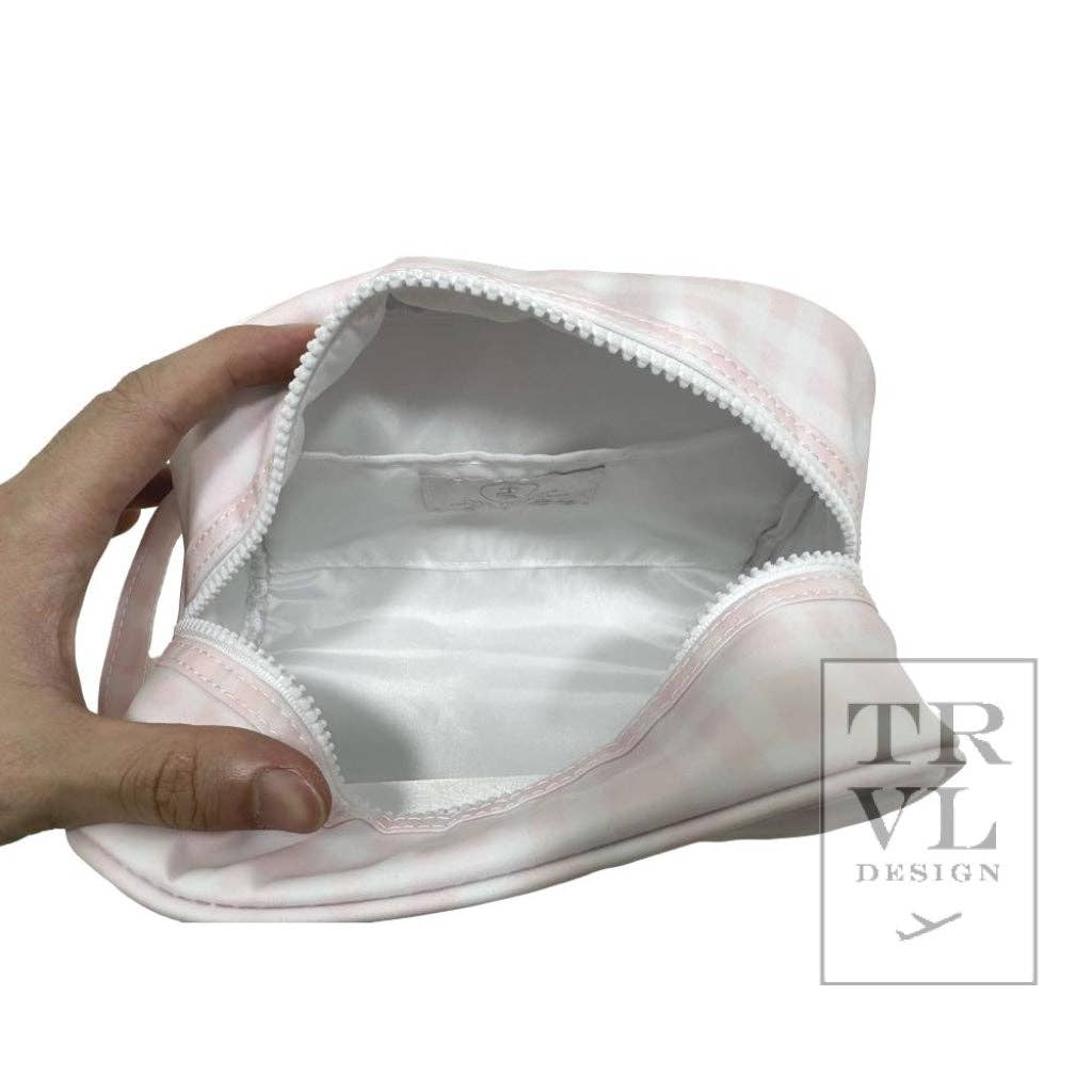 Stow It - Pimlico Plaid Pink Dopp Bag: Pimlico Plaid Pink