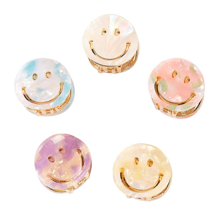 5PCS - Smile Face Hair Claw Clips