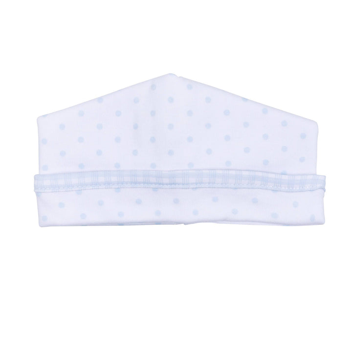 Blue Gingham Dots Hat