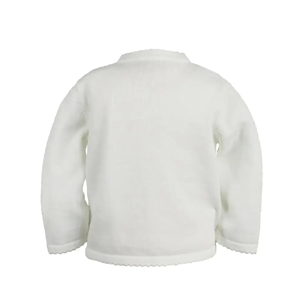 Pink Scalloped Edge Cardigan Sweater