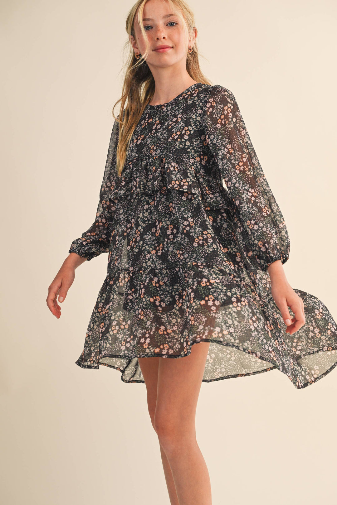 Floral HI LOW MIDI DRESS
