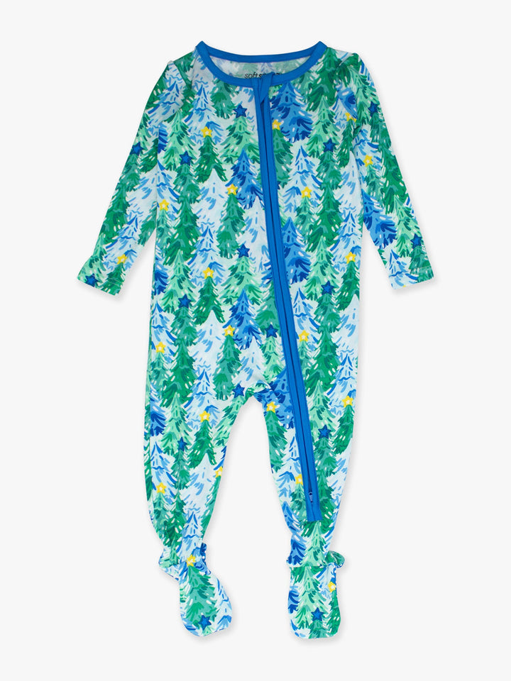 Baby Blue Jolly Grove Footed  Pajama