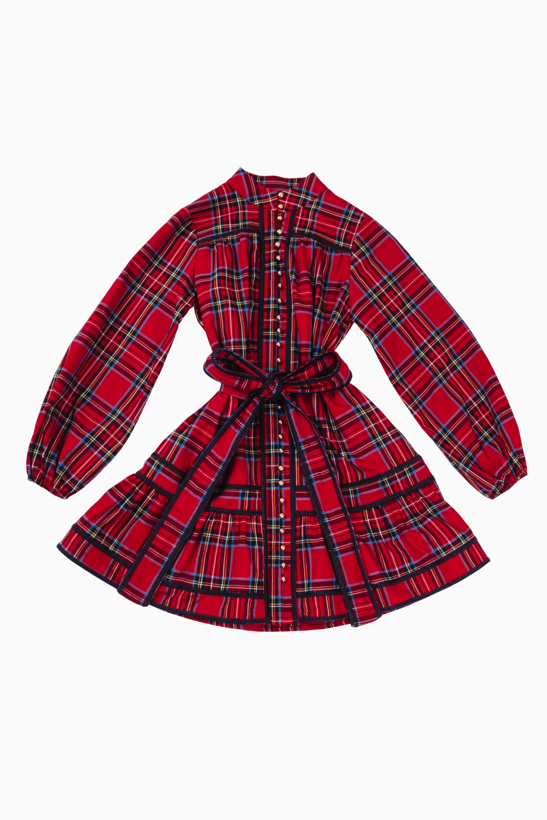 Hollin Long Sleeve Tie Tween Dress
