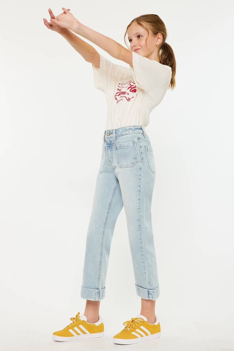 Scottie High Rise Relaxed Cropped Flare Jeans