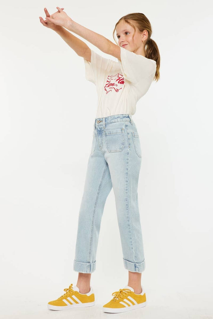 Scottie High Rise Relaxed Cropped Flare Jeans
