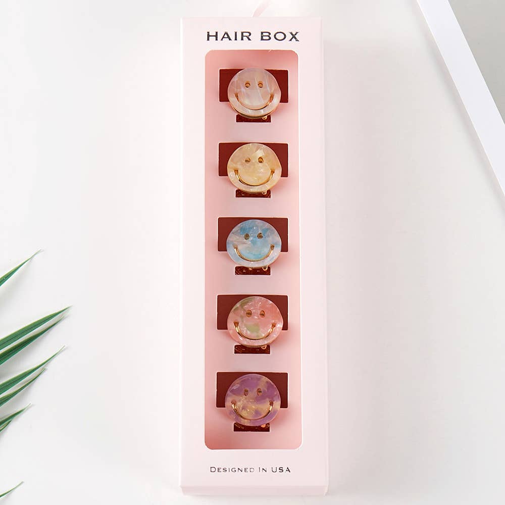 5PCS - Smile Face Hair Claw Clips