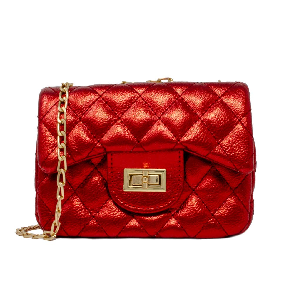 Metallic Mini Purse: Lilac