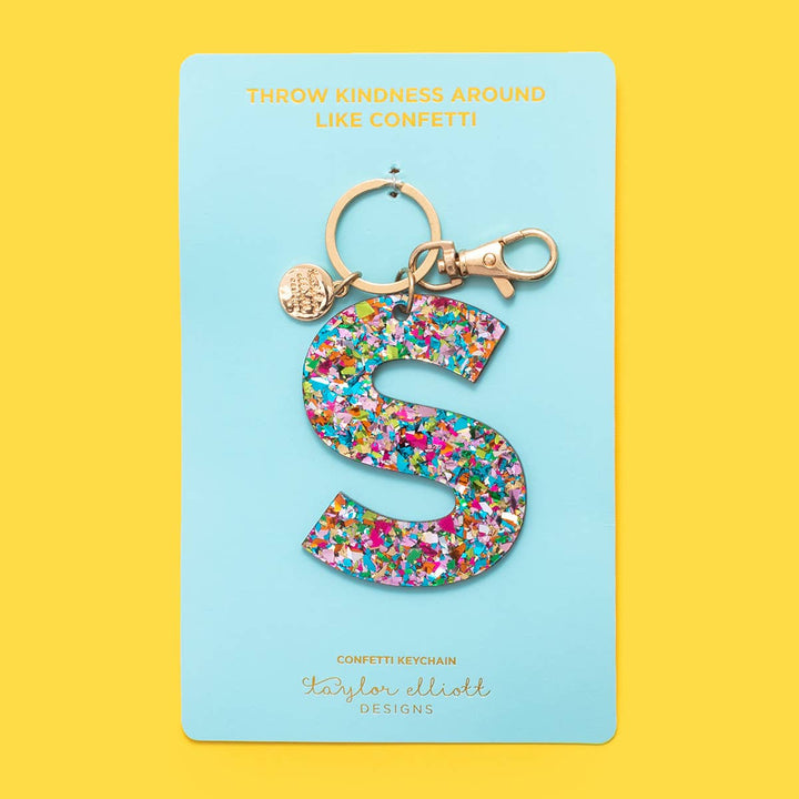 Keychain - Confetti Letters - Single: C