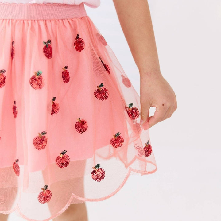Apple Sequin Scalloped Tutu Skirt - Apple Picking - Kids