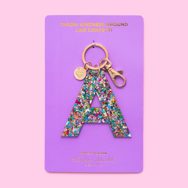 Keychain - Confetti Letters - Single: E