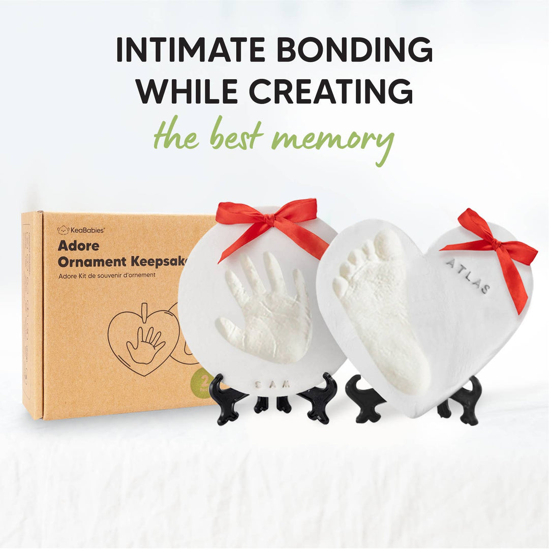 KeaBabies ADORE Baby Handprint Keepsake Ornament (Glaze)